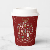 Elegant Christmas Party Festive Holiday Minimalist 紙コップ (裏面)