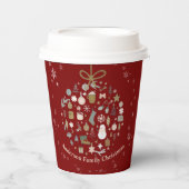 Elegant Christmas Party Festive Holiday Minimalist 紙コップ (正面)