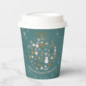 Elegant Christmas Party Festive Holiday Minimalist 紙コップ (正面)