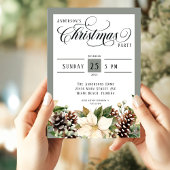 Elegant Christmas Party Gingham Invitation 招待状