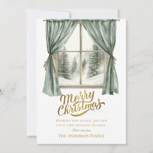Elegant Christmas Party Holiday Card シーズンカード (正面)