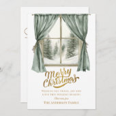 Elegant Christmas Party Holiday Card シーズンカード (正面/裏面)