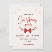 Elegant Christmas Party Invitation 招待状 (正面)