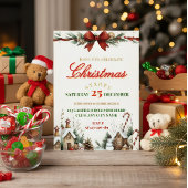 Elegant Christmas Party Invitation 箔招待状