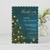 Elegant Christmas Party Invitation for Evening  招待状 (スタンド正面)
