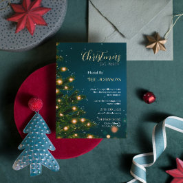 Elegant Christmas Party Invitation for Evening  招待状
