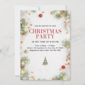 Elegant Christmas Party Invitation with Holiday  招待状 (正面)