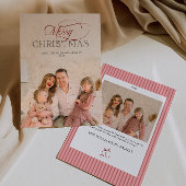Elegant Christmas Photo Card 招待状