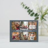 Elegant Christmas Photo Collage シーズンポストカード (スタンド正面)