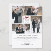 Elegant Christmas Photo Collage Simple  シーズンカード (裏面)