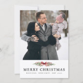 Elegant Christmas Photo Collage Simple  シーズンカード (正面)