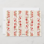 elegant christmas photo floral frame happiest シーズンカード (裏面)