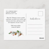 Elegant Christmas Pine Cones 6 Photo Greeting ポストカード (裏面)