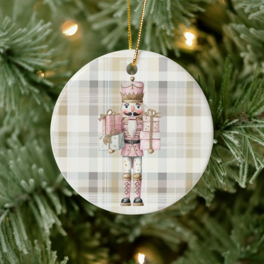 Elegant Christmas Pink Nutcracker Ornament セラミックオーナメント (ツリー)