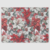 Elegant Christmas Pointsettias  薄葉紙 (正面)