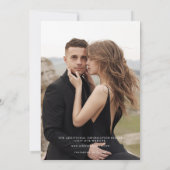 Elegant Christmas Red Damask Floral セーブザデート (裏面)