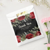 Elegant Christmas Red Flowers Birthday Party フェイバーバッグ (封をした状態)