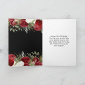 Elegant Christmas Red Flowers Sweet Sixteen カード (内部)