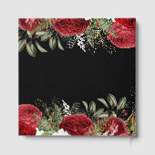 Elegant Christmas Red Flowers Sweet Sixteen ゲストブック (裏面)