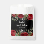 Elegant Christmas Red Flowers Sweet Sixteen フェイバーバッグ (正面)