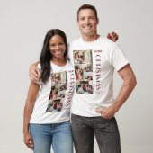 Elegant Christmas Simple Family Photo Collage Tシャツ (ユニセックス)