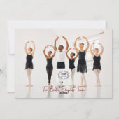 Elegant Christmas Snowflake Red & Gold 2 Photos シーズンカード (裏面)