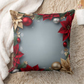 Elegant Christmas Throw Pillow クッション (ブランケット)
