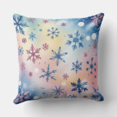 Elegant Christmas Throw Pillow– Red & Gold Holiday クッション (裏面)