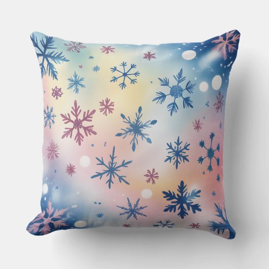 Elegant Christmas Throw Pillow– Red & Gold Holiday クッション (正面)