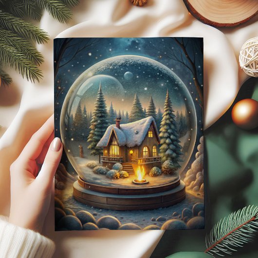 Elegant Christmas tissue paper scene wreath 薄葉紙