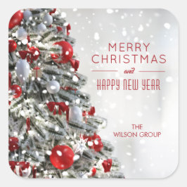 Elegant Christmas Tree スクエアシール