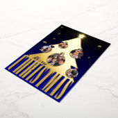 Elegant Christmas tree and baubles photo gold 箔シーズンカード (回転した状態)