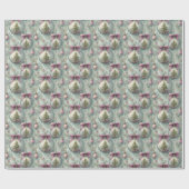 Elegant Christmas Tree & Bauble Watercolor Gift ラッピングペーパー (フラット)