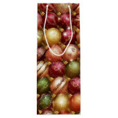 Elegant Christmas Tree Baubles Decoration ワインギフトバッグ (裏面)