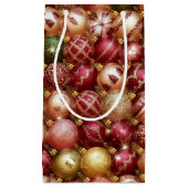 Elegant Christmas Tree Baubles Decorations Holiday スモールペーパーバッグ (正面)
