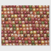 Elegant Christmas Tree Baubles Decorations Holiday ラッピングペーパー (フラット)