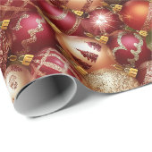 Elegant Christmas Tree Baubles Decorations Holiday ラッピングペーパー (ロールコーナー)