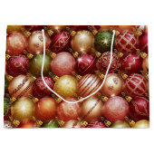 Elegant Christmas Tree Baubles Decorations Holiday ラージペーパーバッグ (正面)