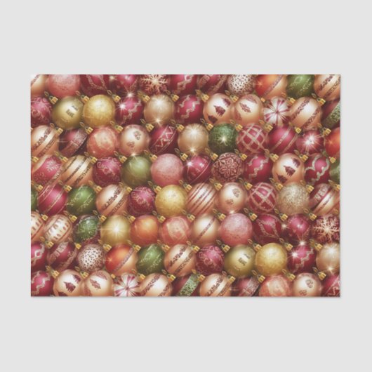 Elegant Christmas Tree Baubles Decorations Holiday 薄葉紙 (正面)