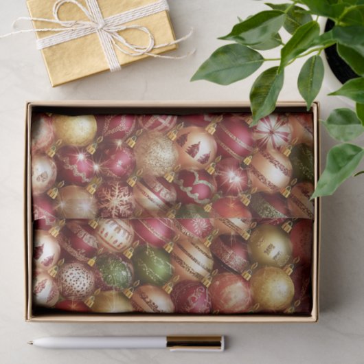 Elegant Christmas Tree Baubles Decorations Holiday 薄葉紙 (ギフト)