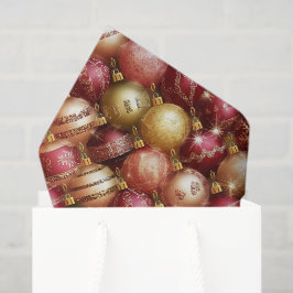 Elegant Christmas Tree Baubles Decorations Holiday 薄葉紙