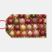 Elegant Christmas Tree Baubles Holiday ギフトタグ (裏面横)