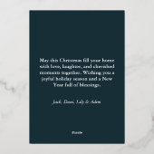 Elegant Christmas Tree Card Merry Christmas Wish 箔シーズンカード (裏面)