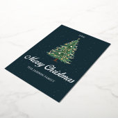 Elegant Christmas Tree Card Merry Christmas Wish 箔シーズンカード (回転した状態)