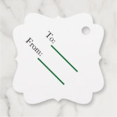 Elegant Christmas Tree Gift Tag フェイバータグ (裏面)