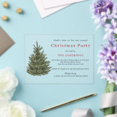 Elegant Christmas tree gold Christmas party アクリル招待状 (インサイチュ (ウェディング))