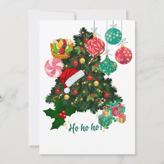 Elegant Christmas Tree Greeting Card | Festive  シーズンカード (正面)