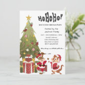 Elegant Christmas Tree Holiday Party 招待状 (スタンド正面)