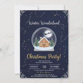 Elegant Christmas Tree Holiday Party Invitation 招待状