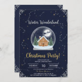 Elegant Christmas Tree Holiday Party Invitation 招待状 (正面/裏面)